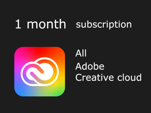 Adobe Creative Cloud All Apps 1 Month Subscription- Keys71.Com